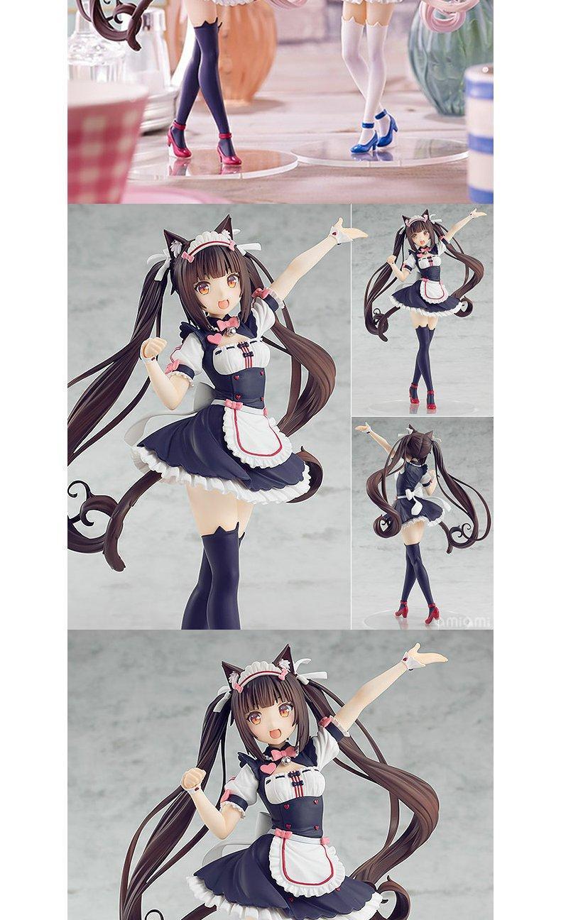 Nekopara Chocola Vanilla KO Figurine Cute Character Models Desktop Ornaments Trendy Toys Kawaii Garage Kit chassis statue Gift