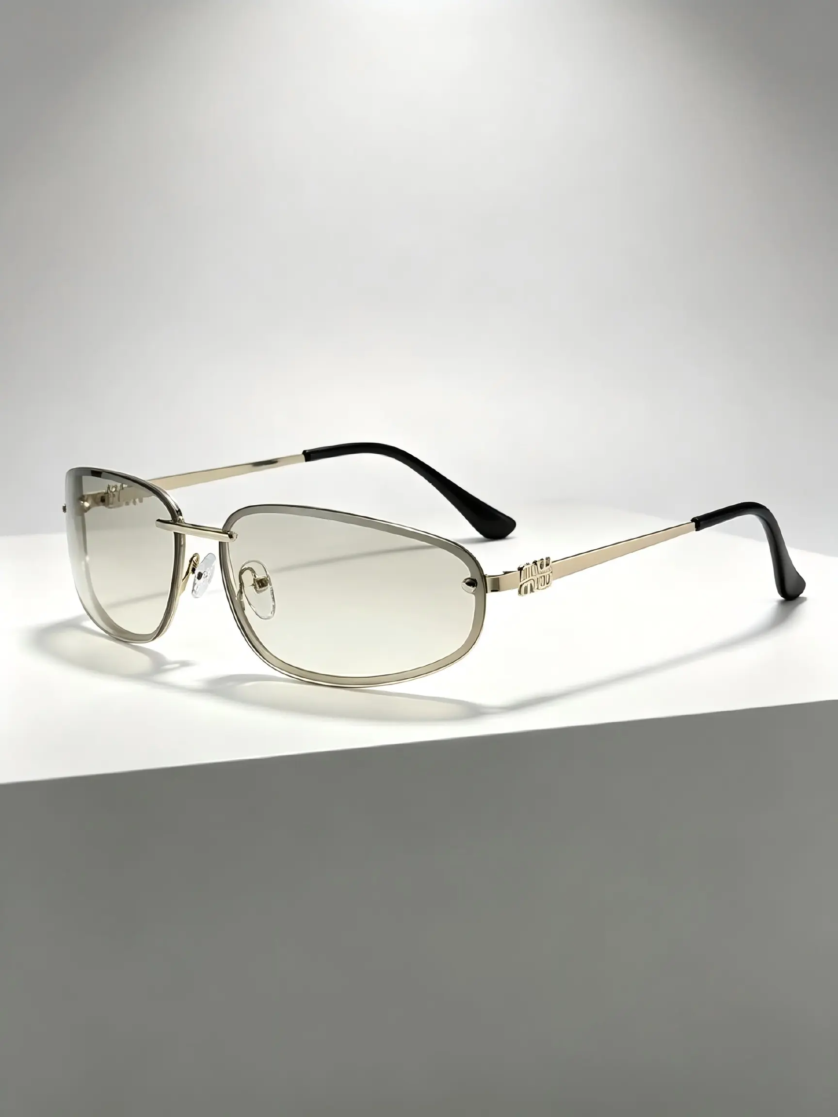 Women's Fashion Frameless Oval Glasses, High-End Style 2026 New Arrival, European and American Luxury Eyewear, Decorative Sunglasses