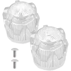 Shower Knob Replacement Compatible with Mobile Home Sink Tub Shower, Acrylic Bathtub Knobs Parts, Clear Faucet Handles Replacement for OEM #60-4-9-16(1 Pair)