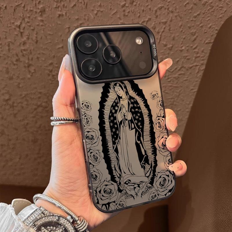 Virgin Mary Pattern Case for iPhone 17 Pro Max 17 Air 16/15/14/13/12/11 Pro Max Plus Retro High-end Shockproof Drop Screen Protection Cute Durable PC Smartphone Cover