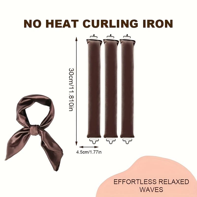 Hair Curlers Set, 4pcs - No Heat Overnight Curls, 3 Styling Rods & Scarf, Effortless Curls for All Hair Types, -Adult, Ideal Gift