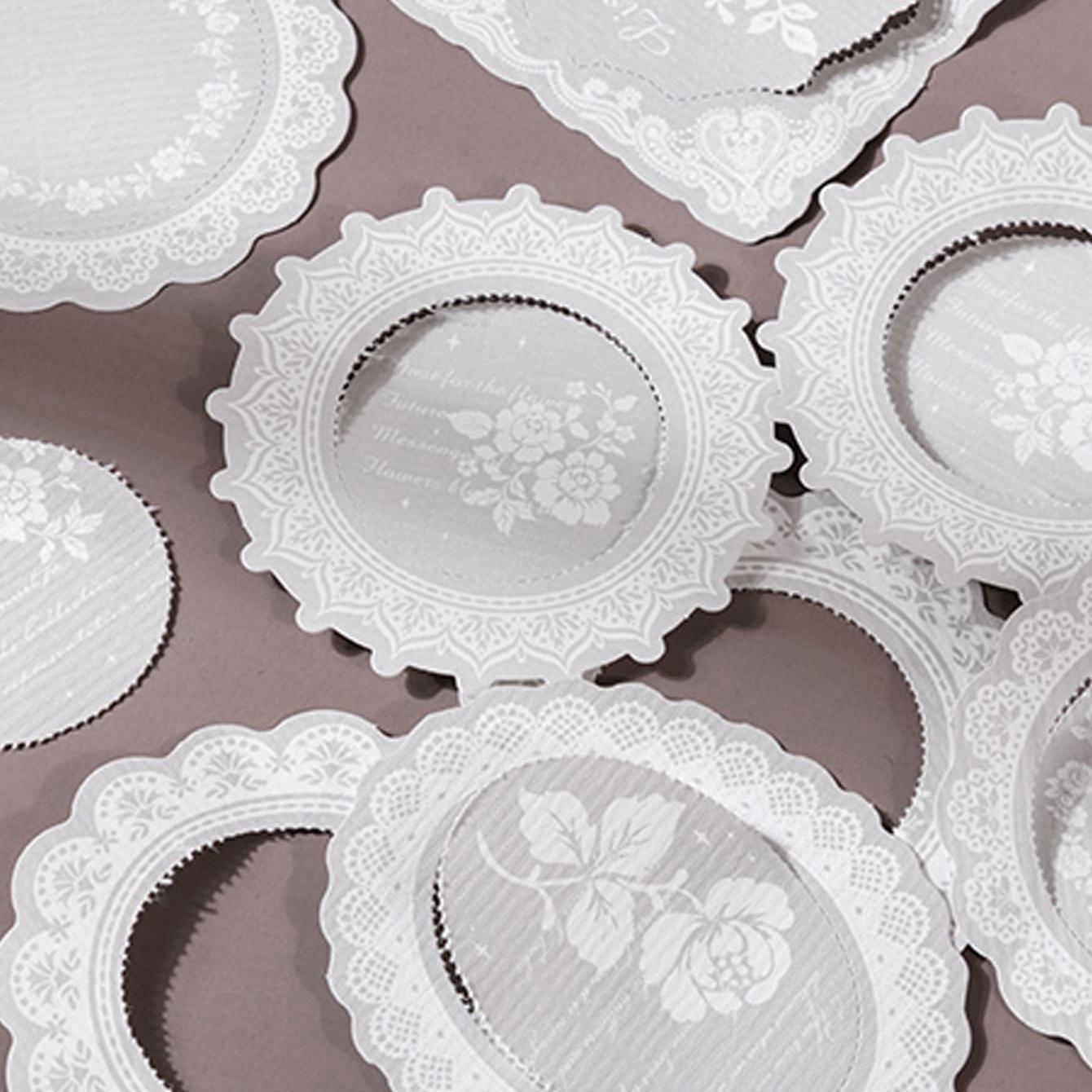 Vintage Lace Pattern Material Paper, 100pcs/box Mixed Style Scrapbooking & Stamping Paper, DIY Decorative Material for Scrapbooking & Journal Making, DIY Craft Kit, Creative Craft Kit