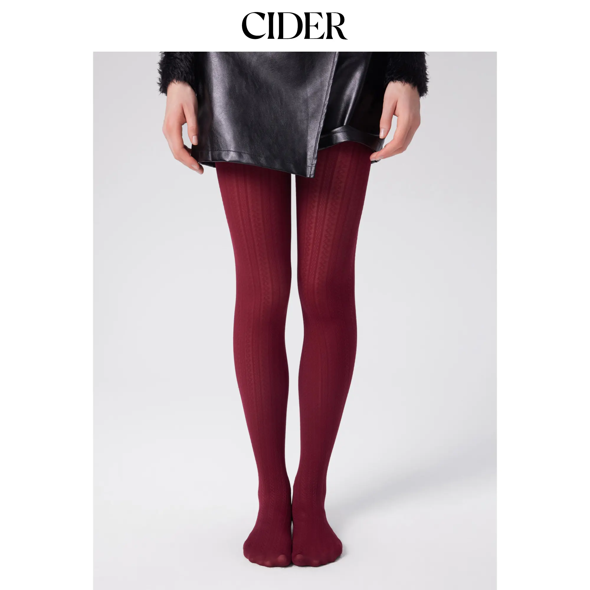 Cider Women's Fashion-Forward Ribbed Tights with Textured Knit & Flattering Fit