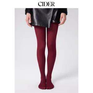 Cider Women's Fashion-Forward Ribbed Tights with Textured Knit & Flattering Fit