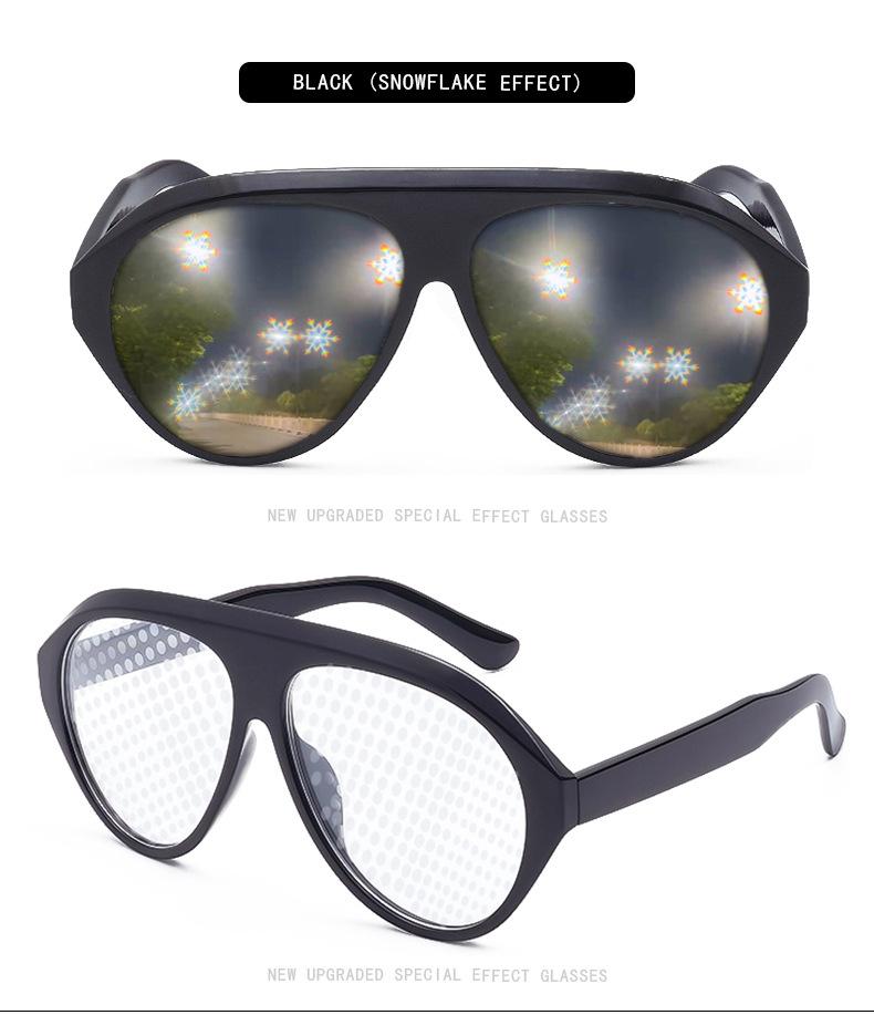 2026 Diffraction Glasses Fireworks Effect Sunglasses for Women Men, Light Show Special Effect Shades, Trendy Party Eyewear for Bar Rave Festival Nightclub Events