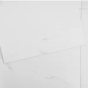 VEVOR Self Adhesive Vinyl Floor Tiles 12 x 12 inch, 50 Tiles 1.5mm Thick Peel & Stick, White Marble Texture DIY Flooring for Kitchen, Dining Room, Bedrooms & Bathrooms, Easy for Home Decor