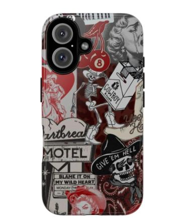 Retro Western Motel Style & Trendy Cinematic Aesthetic Dual-Layer Film Phone Case — Compatible with iPhone 13, 14, 15, and 16 Series