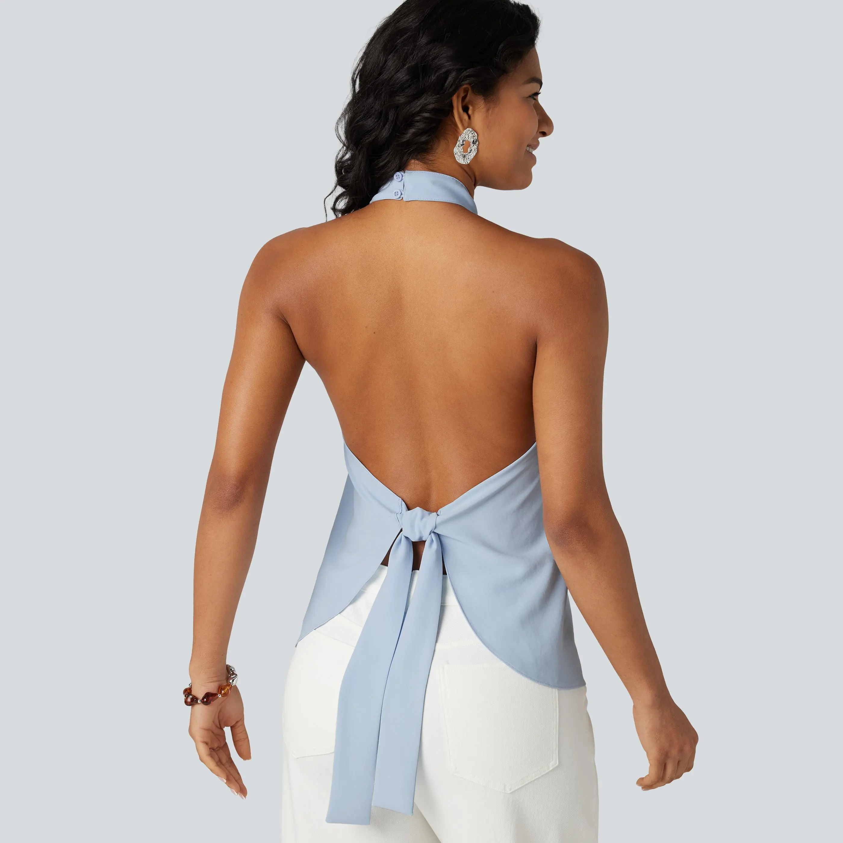 Halara Backless Tie-back Casual Halter Top #BackToSchool Halara Backless Tie-back Casual Halter Top #BackToSchool