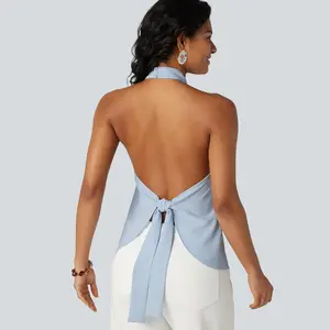 【Creator’s Pick】Halara Backless Tie-back Casual Halter Top