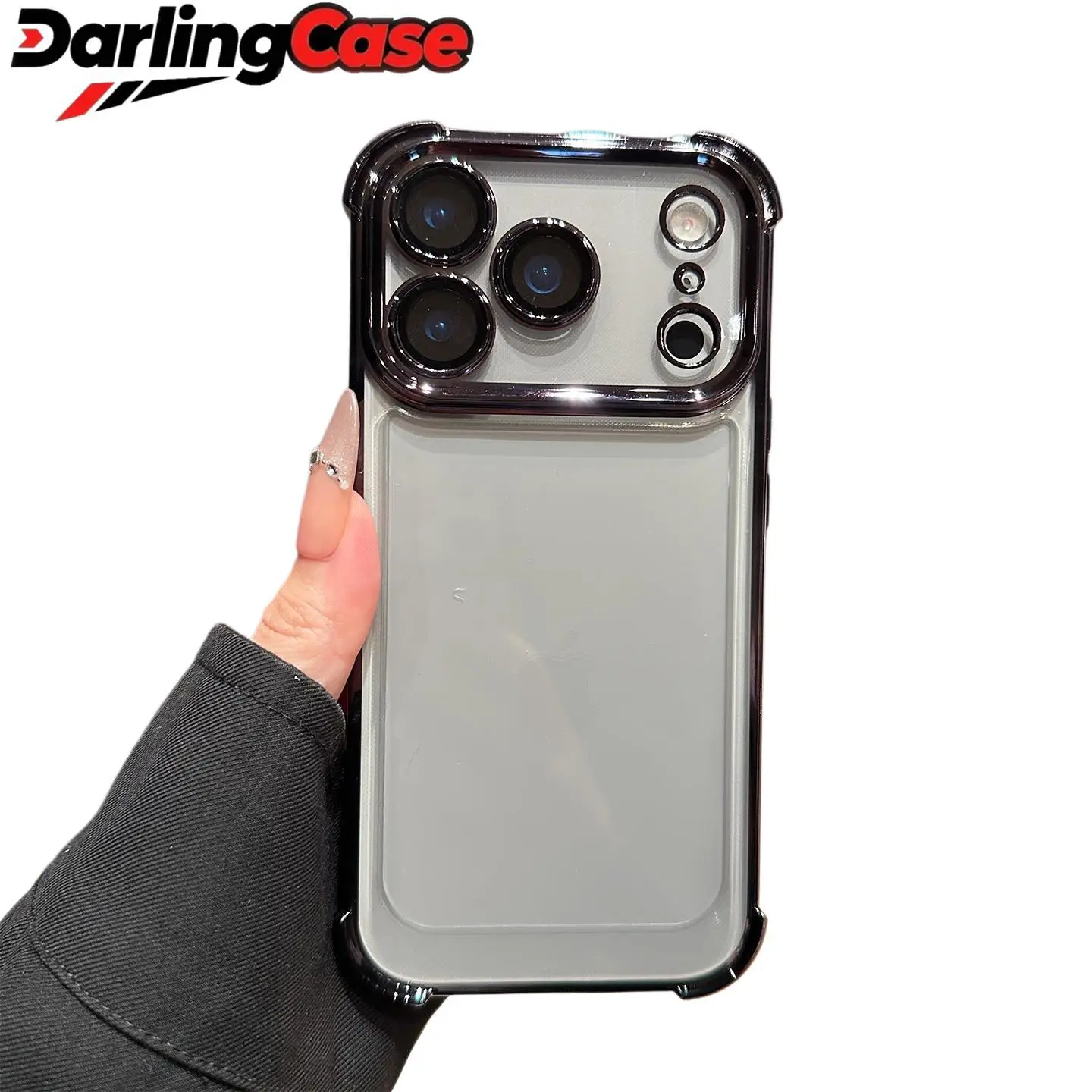 DarlingCase 4-Corner Airbag Shockproof Phone Case for Multi-Model iPhone Series (17,16,15,14,13,12,11; Plus,Pro,Pro Max) - Full Cover Safety Protection Accessory with Built-In Camera Lens Guard for iOS Devices