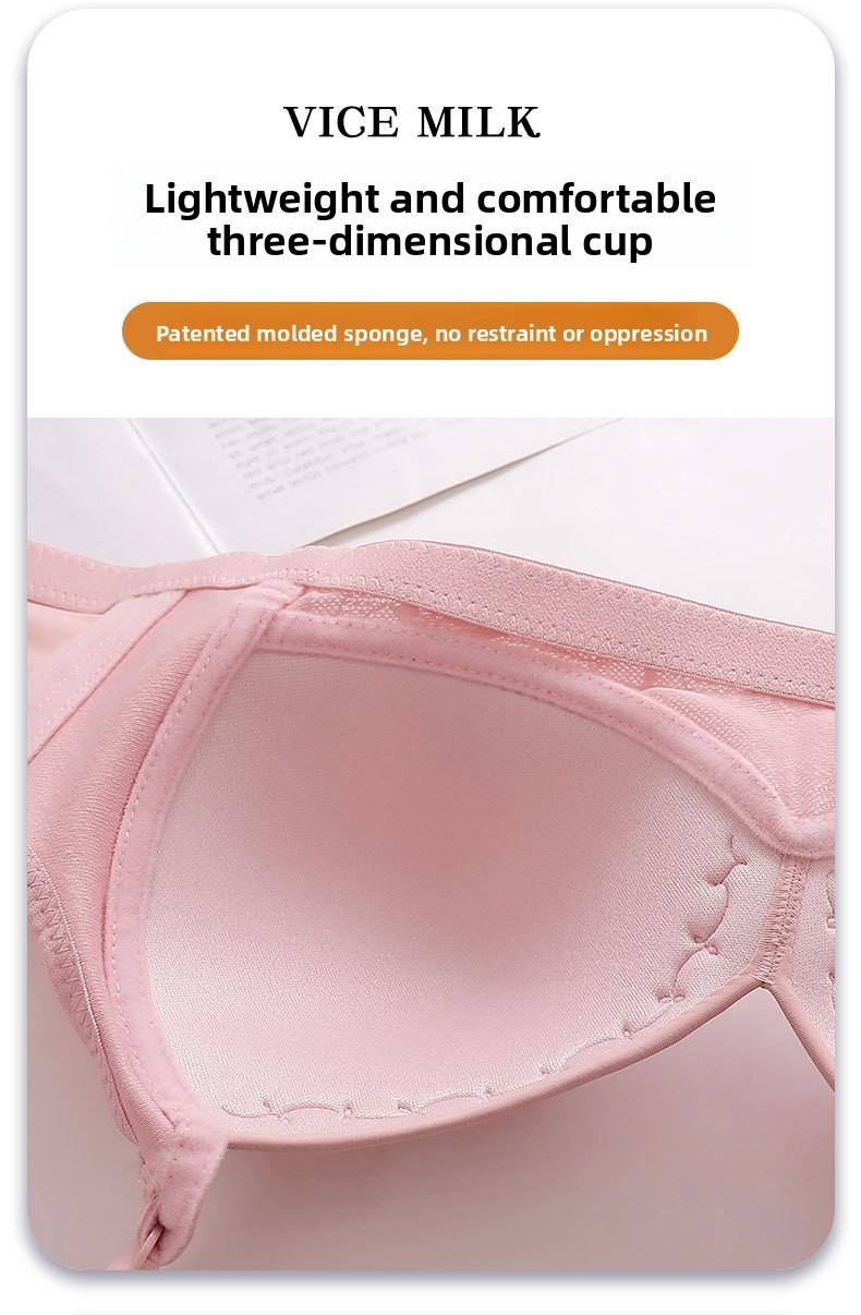 5 PCS/ 3PCS Elegant Lace Non-Wired Bra for Women Comfortable Push-Up Bralette Everyday Underwear Lift Support Breathable Lingerie T-Shirt Mother Fashion -RR