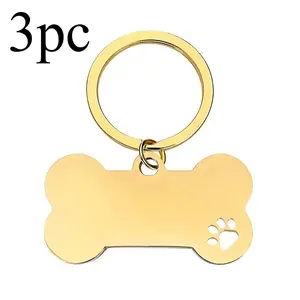 Personalized dog tag - Stainless steel label - Durable pet identification tag - Dog name tag