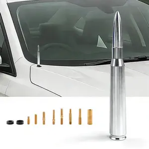 50 BMG Bullet Antenna 6061 Aluminum Short Design 50 Cal Compatible with Dodge Jeep Ford Toyota GMC Chevrolet, Easy Installation truck