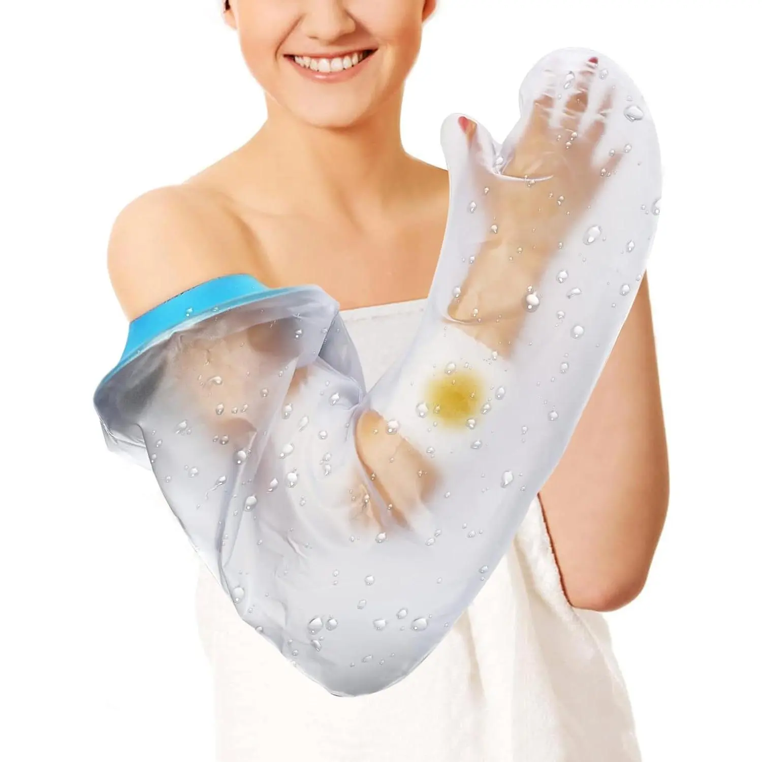 Cast Covers for Shower Arm Adult Waterproof,Reusable Full Cast Protector for Bandage,Hand,Wrist,Elbow,Soft Comfortable Showering Sleeve Bag to Keep Wounds Dry,After Surgery Gifts(Extra Long)