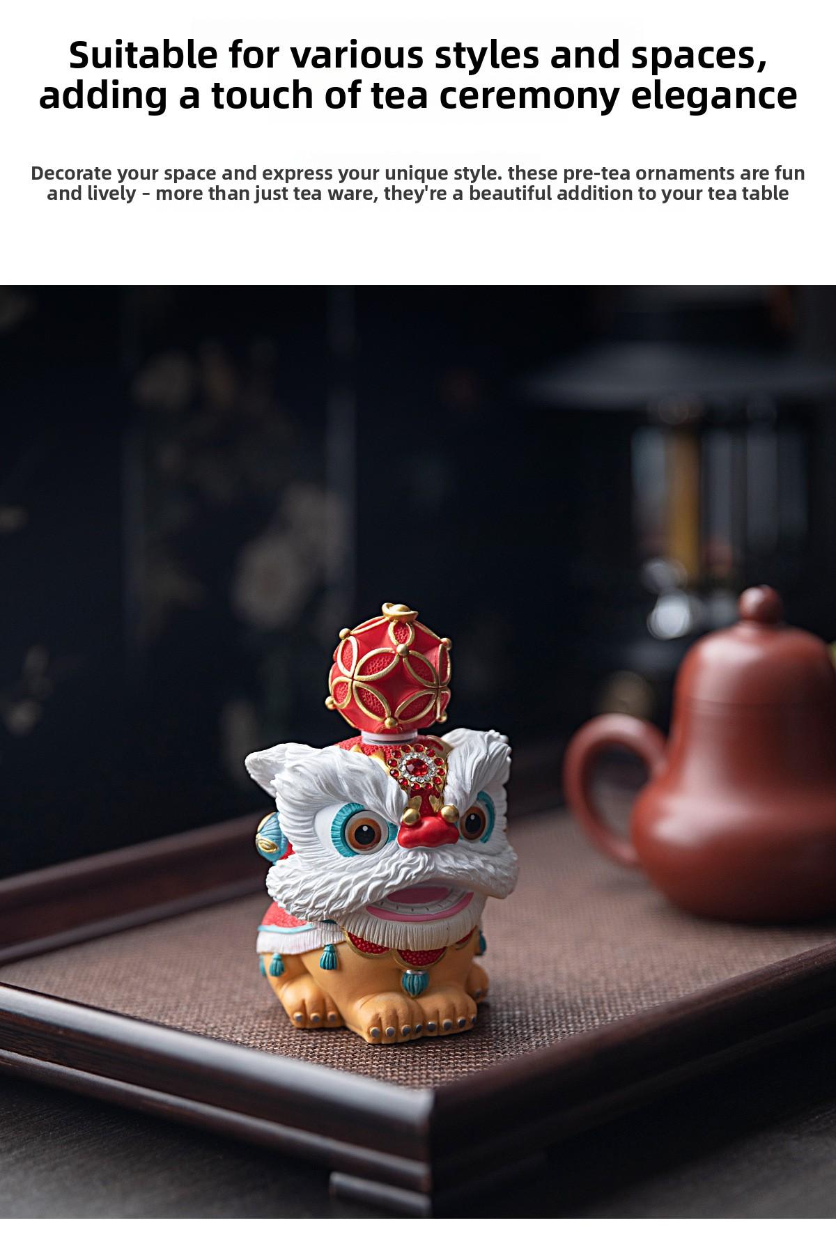 Creative Oriental Lion Ornament Unique Desktop Decoration Decorative Item Craft Birthday Gift Party Favor Personal Collection Ornament