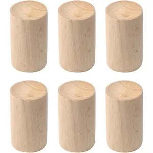 6 Pack 1.7 Inch Beech Wood Essential Oil Diffusers - Small Natural Aromatherapy Passive Diffuser for Home