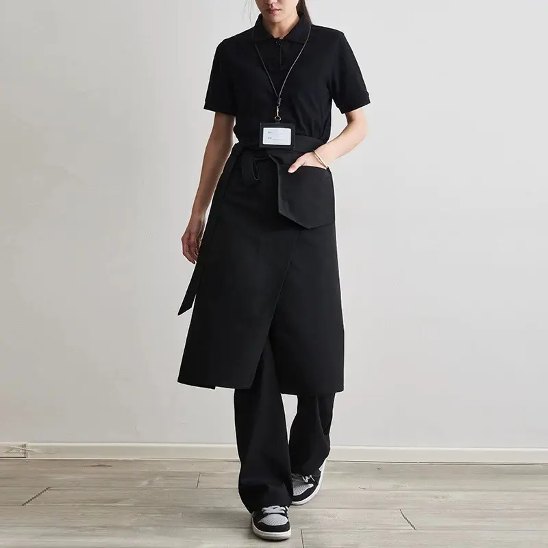 Waitress Waiter Apron, Big Pockets, High Reusable, Waterproof Waist Apron for Women, Ideal for Restaurants, Durable Design