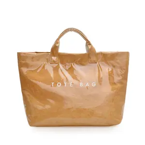 Women's PVC Handbag, Waterproof Plastic Summer Crossbody Bag, Trendy Tote Bag, Casual Trendy Bag, Letter Print, Letter Printed Bag, Ideal for Beach, Pool, Picnic, Travel, Gift