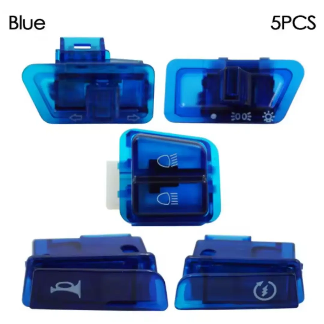 5pcs Motorcycle Start/Turn Signal/Headlight/Horn/Dimmer Switch Suitable For Gy6 50cc/125cc/150cc Scooter Motorcycle Handle Accessories Start Button