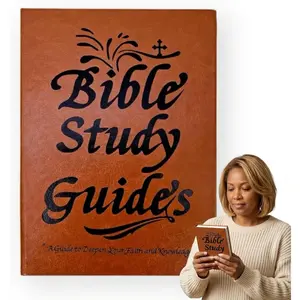 66-Page Bible Study Guide for Women, Yearlong Devotional Journal with PU Leather Cover, Daily Scripture Quotes & Prayer Reflections to Strengthen Faith, Ideal Christian Gift
