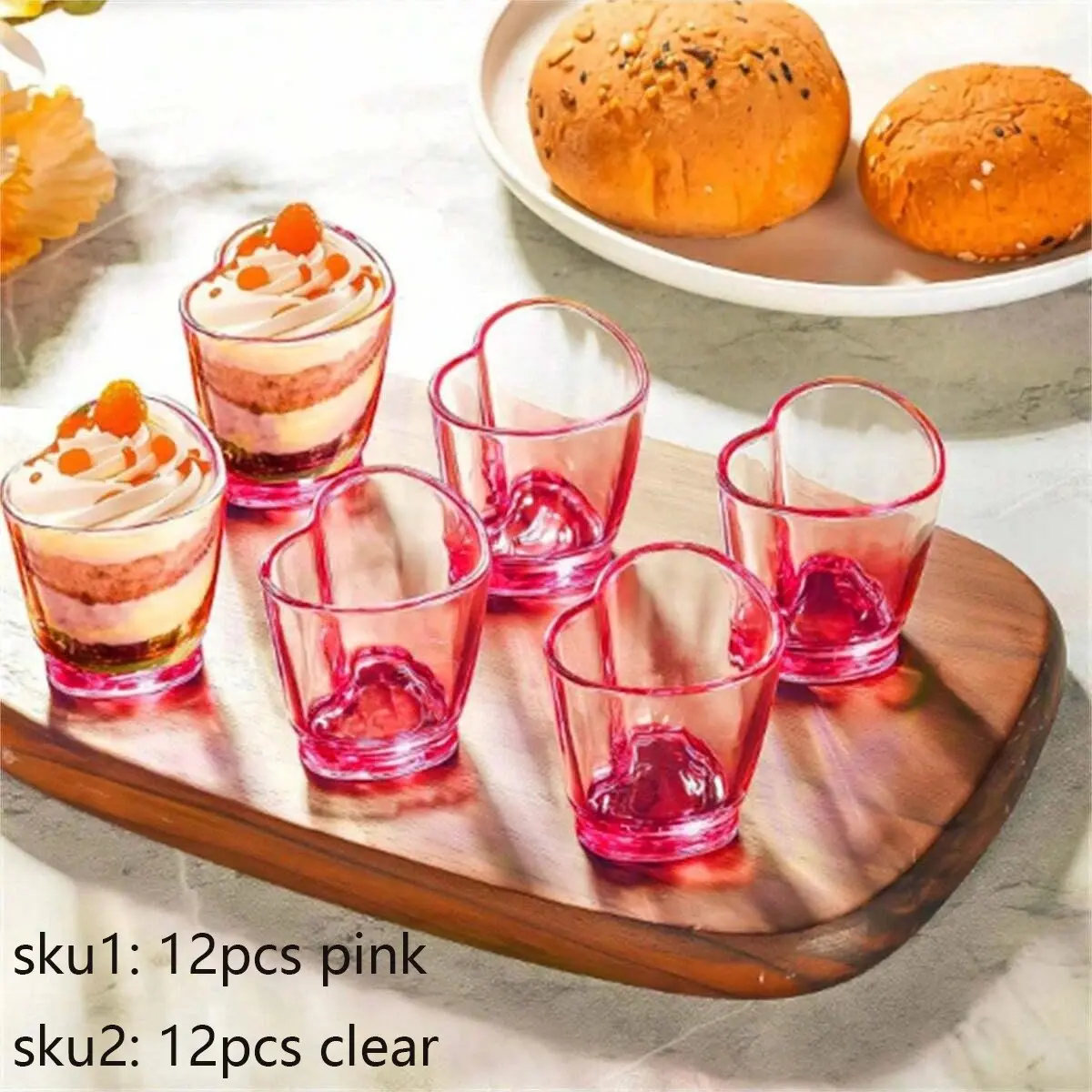 12 Heart-Shaped Plastic Cups, Mini Cute Drinkware for Weddings, Parties, Home Gatherings, Alcohol, Coffee, Whiskey, Vodka, Valentine's Day Decor