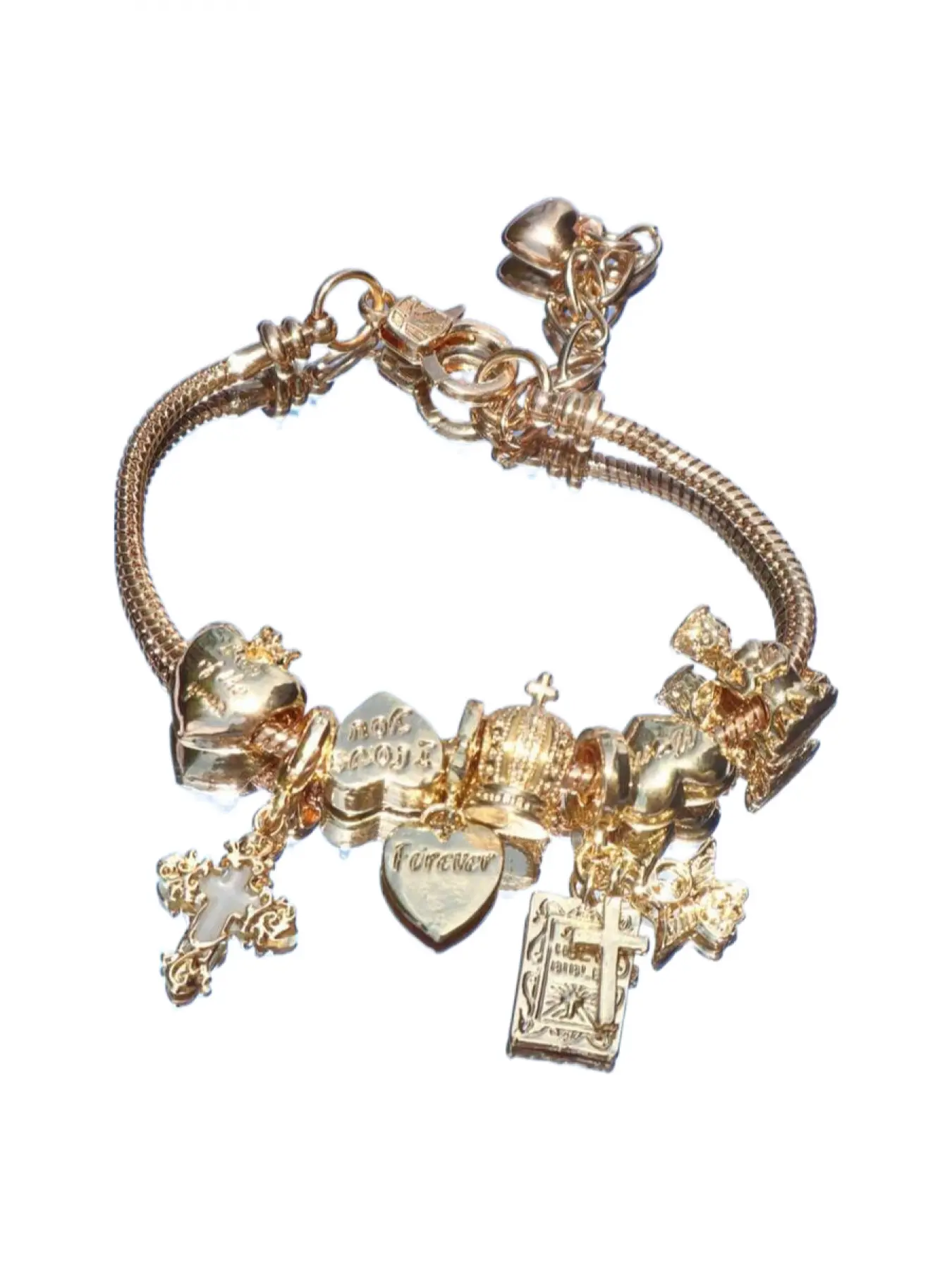 DIY Bracelet, Glow-in-the-Dark Cross, Angel, Heart, Bible - Fashionable and Exquisite Jewelry
