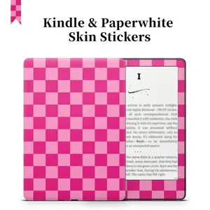 For Kindle Paperwhite 10/11/12th generation Protective Sticker - Checkered edition, Perfect Fit for KPW5 - Easy to Apply Without Leaking Glue