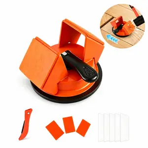 (Father's Day Gift) Floor Gap Repair Tool Double 45 ° Impact Surface, Heavy Duty Floor Gap Fixing Tool with Slot Cutter and 5 Adhesive Pads, 3 Cushioning Pads - Equipped with Enhanced Vacuum Suction Cups for Repairing Gaps in Wood,Tile and Hardwood Floors
