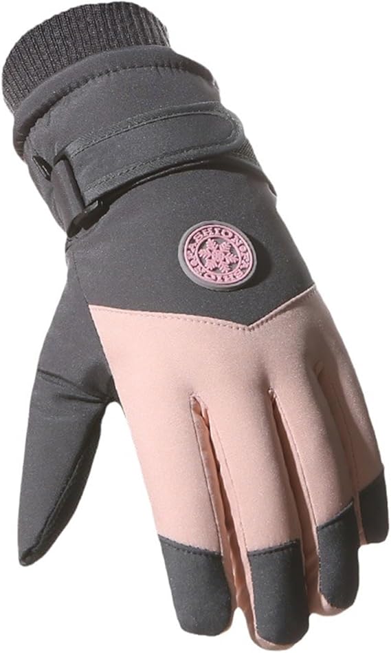 Ski Gloves For Outdoor Use, Unisex, Windproof, Fleece-Lined, Thickened For Warmth, Water-Repellent, Touchscreen-Compatible Cycling Gloves.