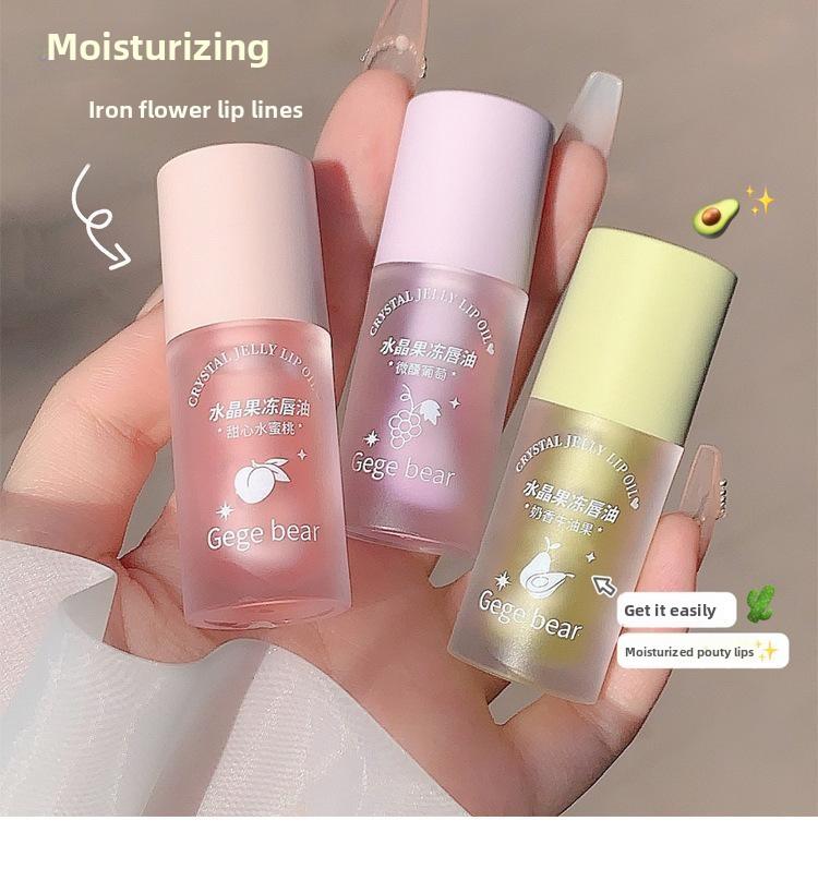 Crystal Jelly Lip Oil – High-Shine, Non-Sticky, Hydrating, Reduces Lip Lines, Moisturizing Gloss for Smooth & Plump Lips, by Gegebear