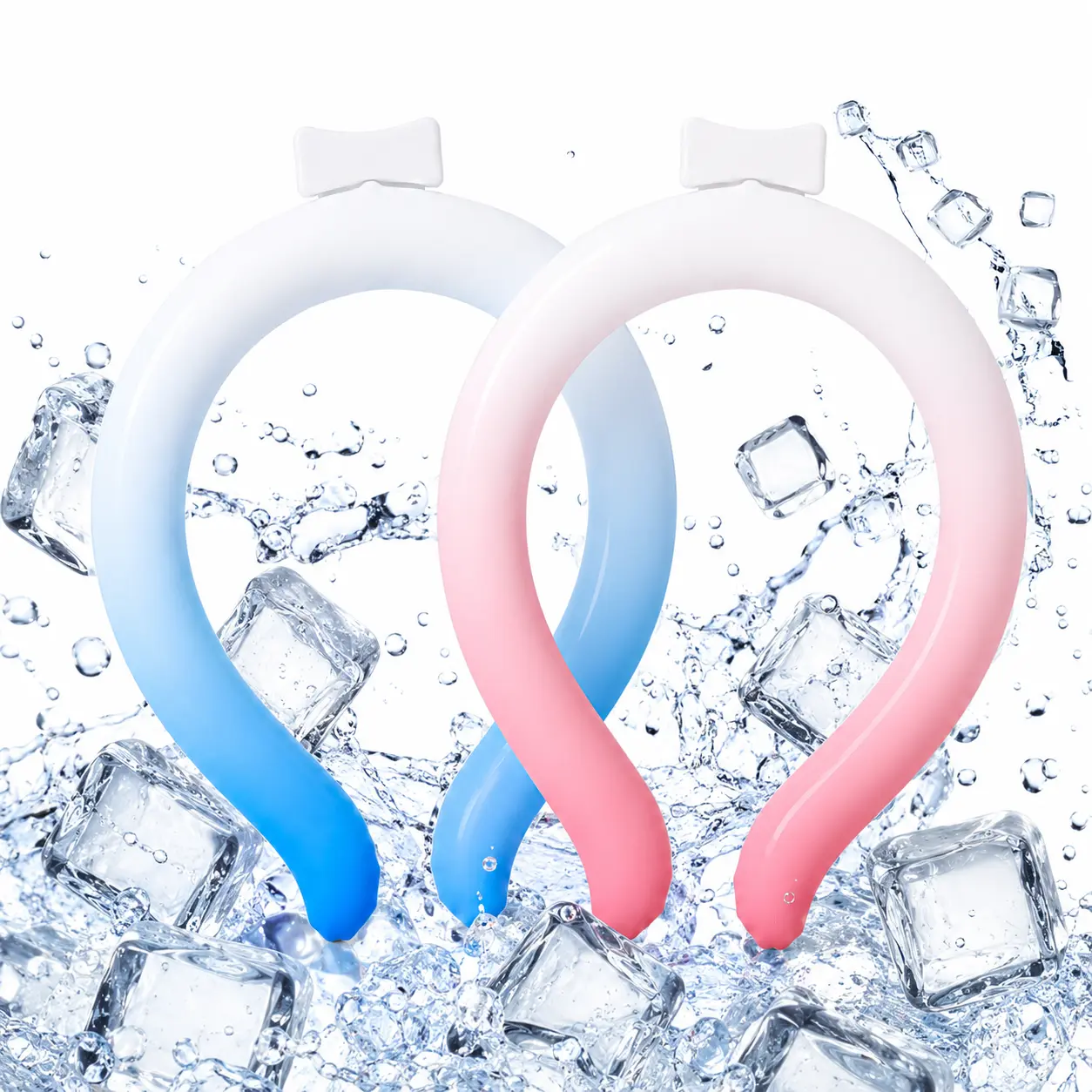 Neck Cooling Tube Wearable Cold, Freezes Below 82°F/28°C, Summer Hot Weather Relief Essential, For Outdoor Sport/Indoor Use, Gift Option activity reusable ice pack, Neck Ring, Ice Packs, Cooling Pads, Ice Compress