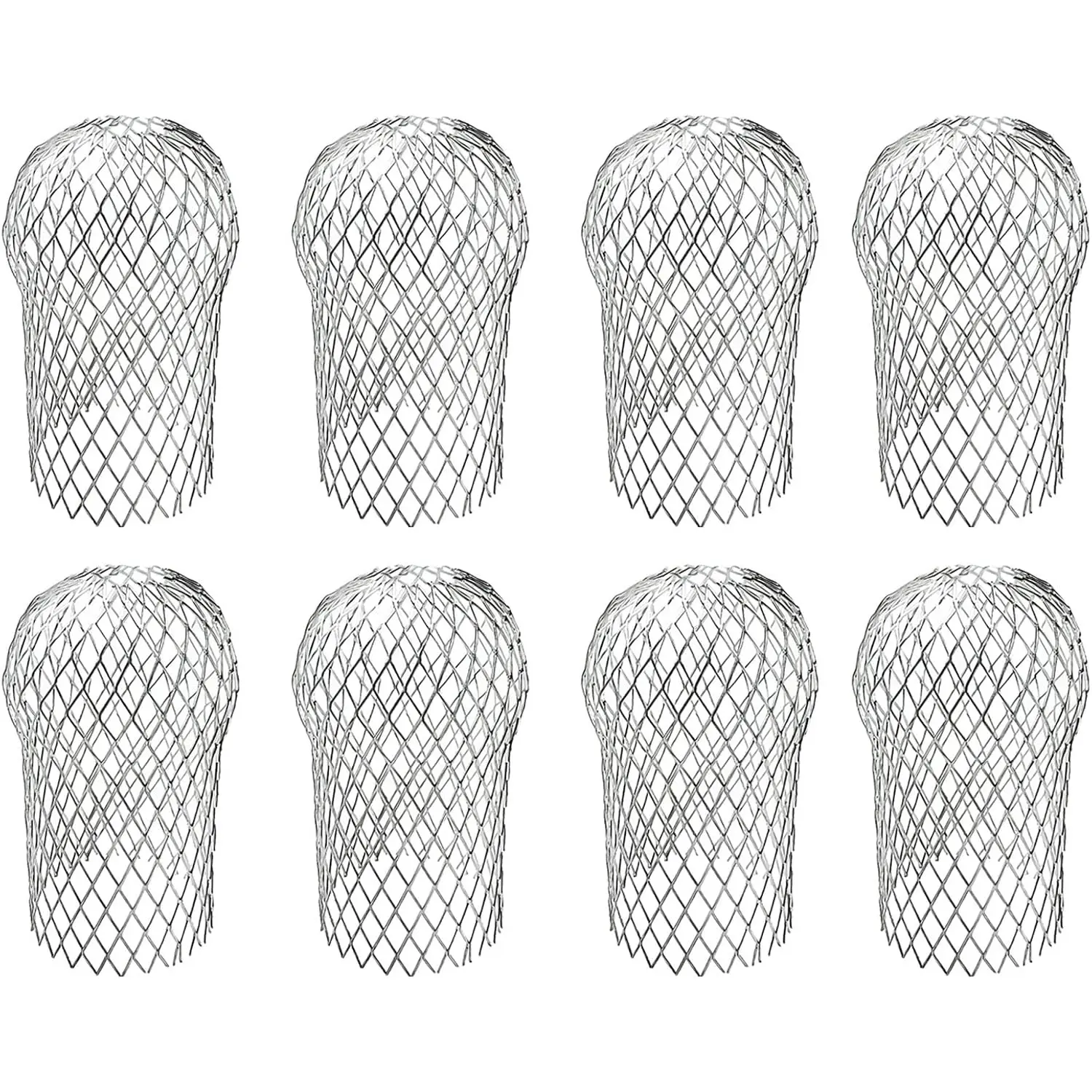 8 Pack Gutter Guards, Gutter Downspout Guard, Expand Aluminum Gutter Guard Strainer Filter, Gutter Downspout Protectors, Stops Blockage Leaves Debris (3.5 Inch)