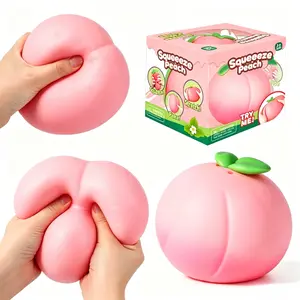Giant Peach Squeeze Toy, Soft Tpr Dough Filled Stress Relief Toy, Perfect for Kids and Adults, Birthday Christmas Gift, Focus and Relaxation