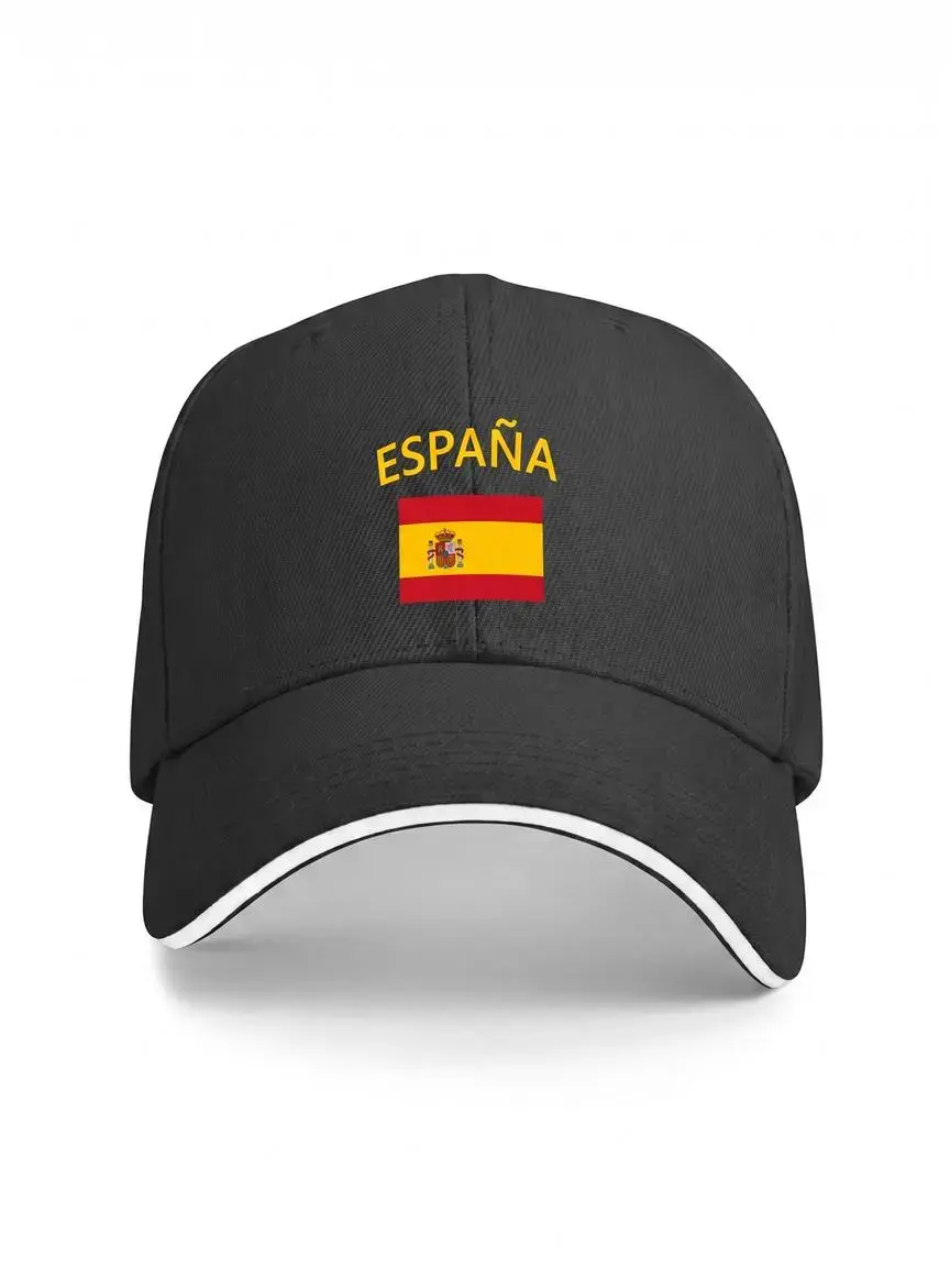 A Versatile Baseball Cap Featuring a Design Related to 'Spain', a Lightweight Printed Women'S Hat, And a Sun Hat for Men with The 'Spanish Flag', Making It an Ideal Gift for Parties And Birthdays, Casual Hat