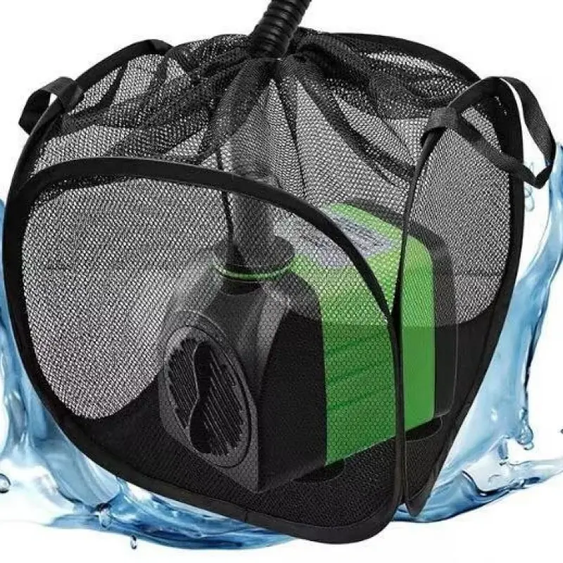 1PCS Pump Filter Mesh, Pop-Up Drawstring Pond Pump Filter Bag, Anti-Clog Barrier for Oxygen Pump