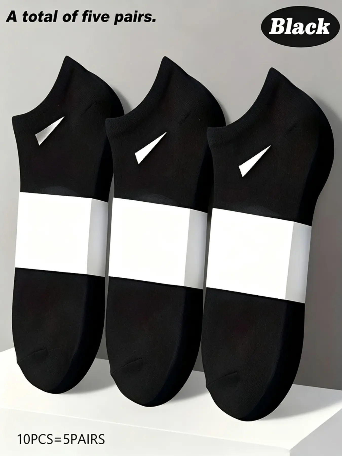 5 Pairs Unisex Breathable Ankle Socks, Polyester Material, Lightweight Colorblock Design, Durable Elastic, Casual All-Season Wear
