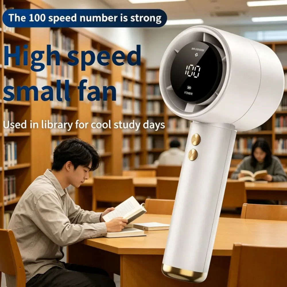 New Portable Mini Fan, High-Speed Strong Wind Handheld Fan, Personal Pocket Fan, Pocket USB Rechargeable Desktop Fan, Compact and Lightweight Design