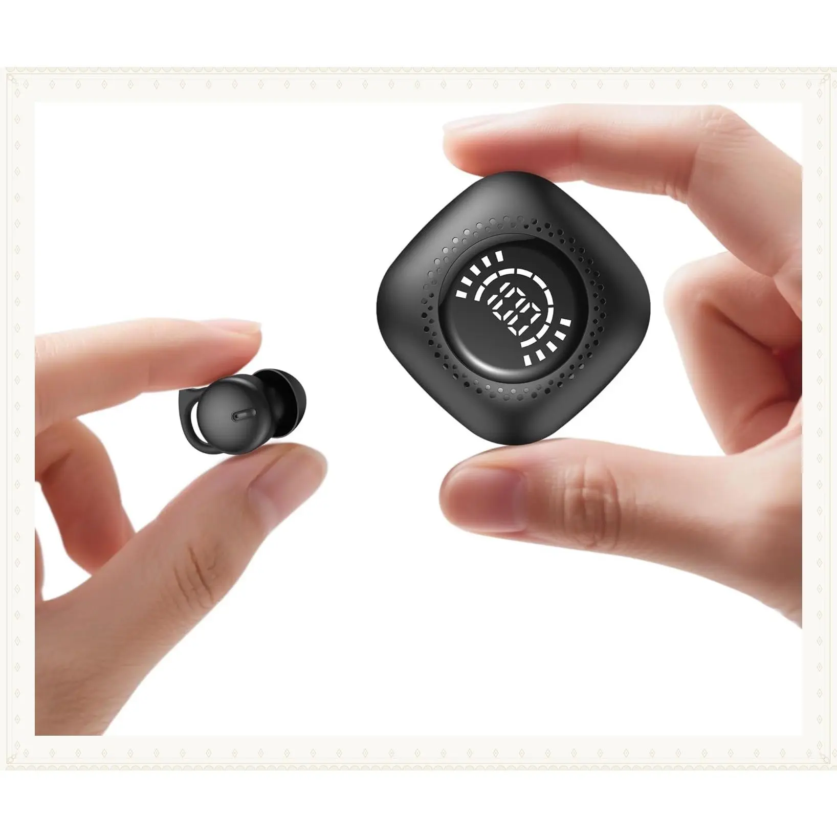 Bluetooth 5.3 Sleep Headphones, Invisible Tiny Earbuds for Side Sleepers, Noise Blocking Hidden Earphones for Sleeping & WorkGift