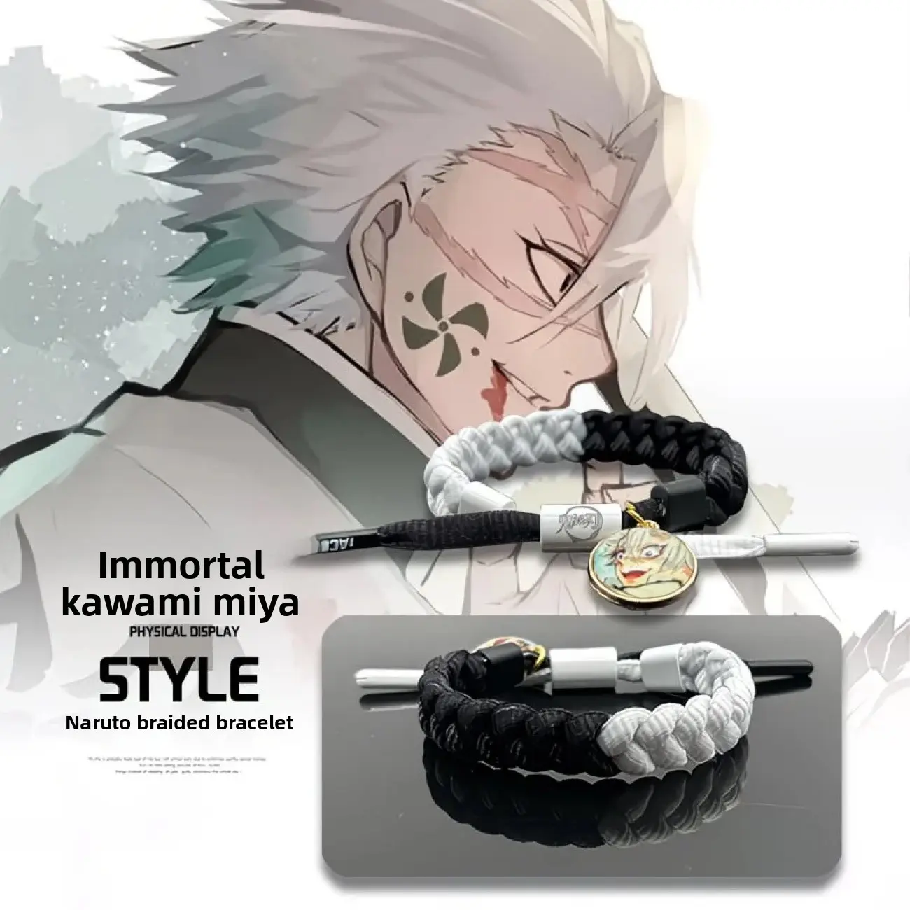 Anime Demon Slayer: Kimetsu no Yaiba, Tanjiro, Zenitsu, Tanjiro's woven bracelet, birthday gift for teenagers and couples, holiday gift, niche fashion, unique style Anime Demon Slayer: Kimetsu no Yaiba, Tanjiro, Zenitsu, Tanjiro's woven bracelet, birthday gift for teenagers and couples, holiday gift, niche fashion, unique style