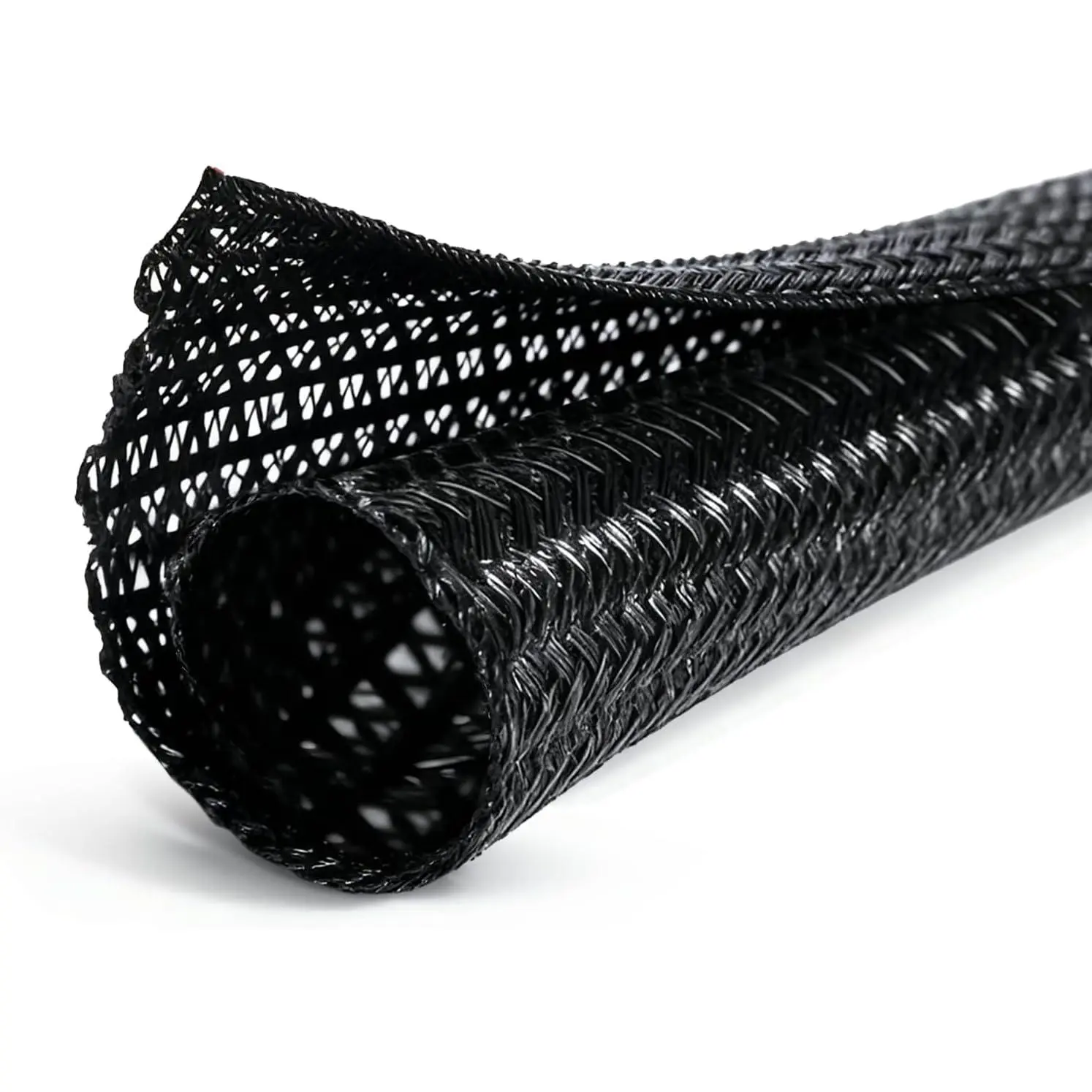Management Sleeve 10ft (120 inch) - 1/2 inch,  Expandable Braided Cord Organizer, Split Wire Loom Tubing Reversible Cord Protector for TV USB PC Ethernet  Hider Protect Pets