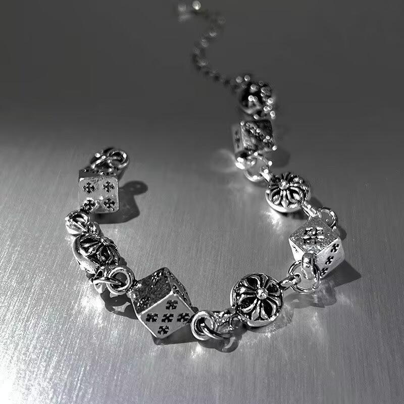 Bracelet bollywood New Arrival Trendy Roman Numeral Dice Cube Cross Charm Female Jewelry Hipster Style for Men & Women