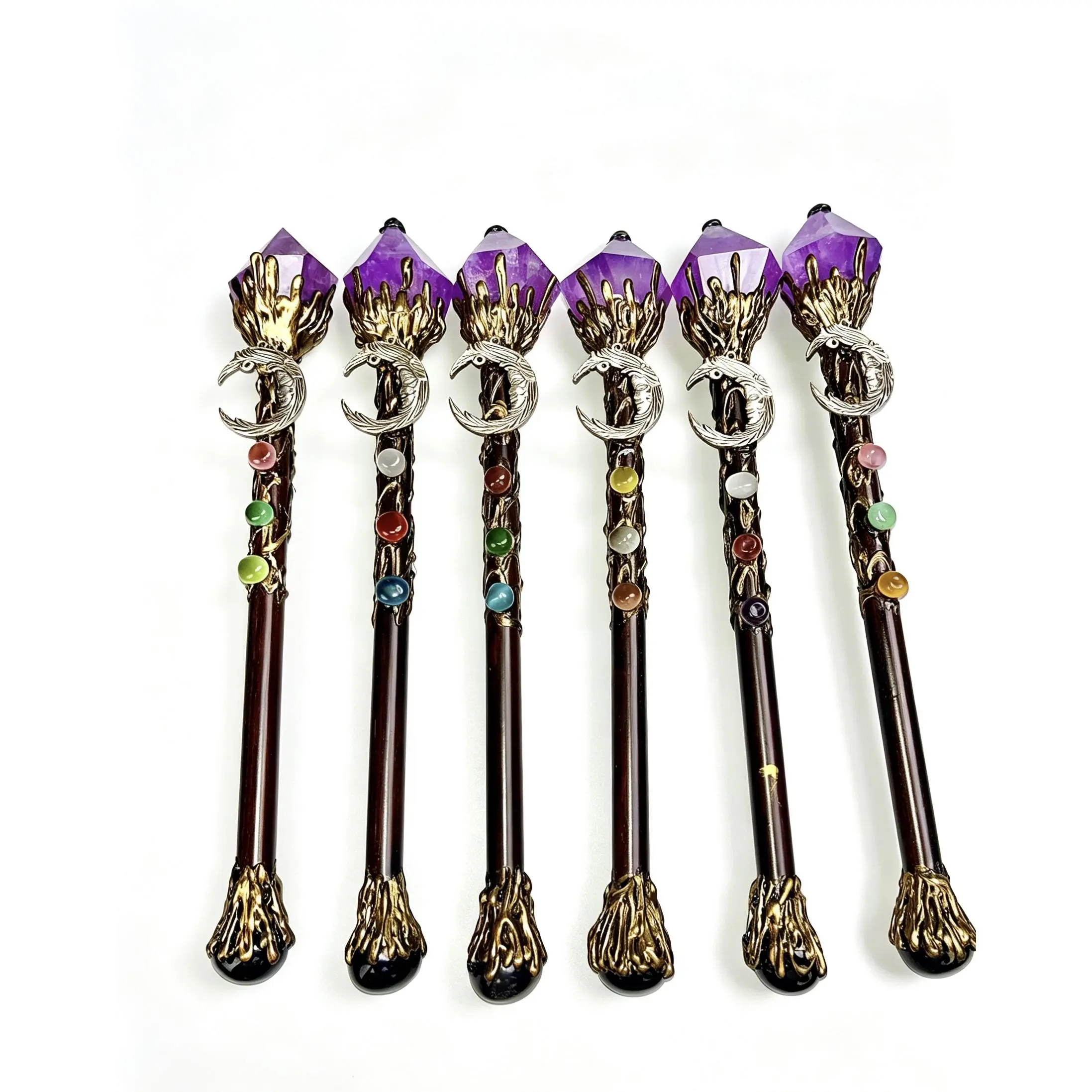 Dreamy Amethyst Wand.Lustrous violet amethyst wand with silky deep purple glow