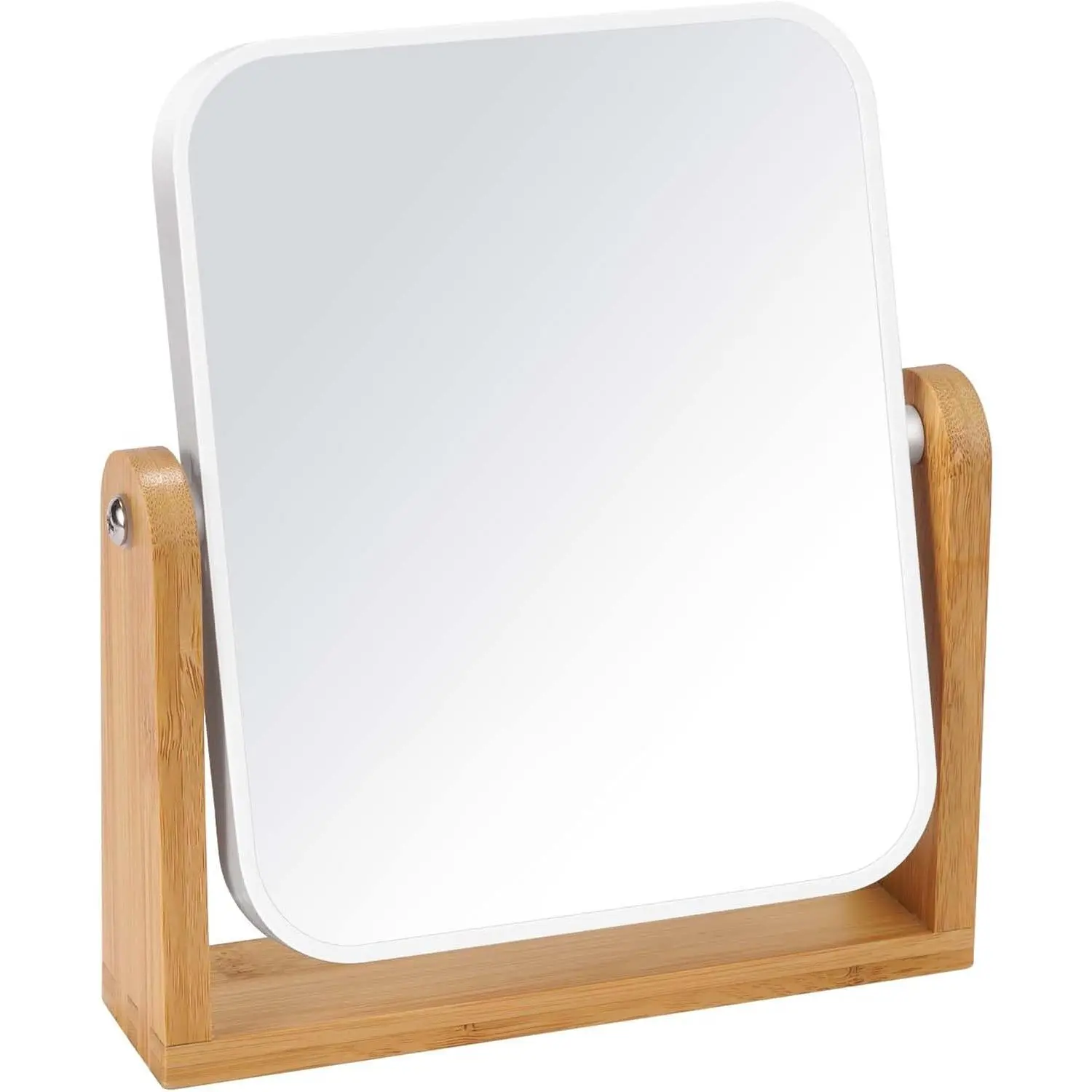 Makeup Mirror with   Stand, Double Sided 360  Swivel Magnifying Mirror, Tabletop Magnified Make up Mirror for Bathroom or Bedroom 8 Inch