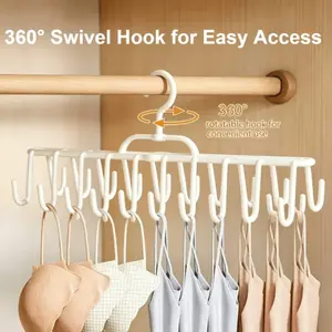 Super multifunctional multi-hanger, which can hang more than 20 items, wardrobe storage experts-use space-saving plastic composite design to easily dry and arrange clothes, coats and hats.