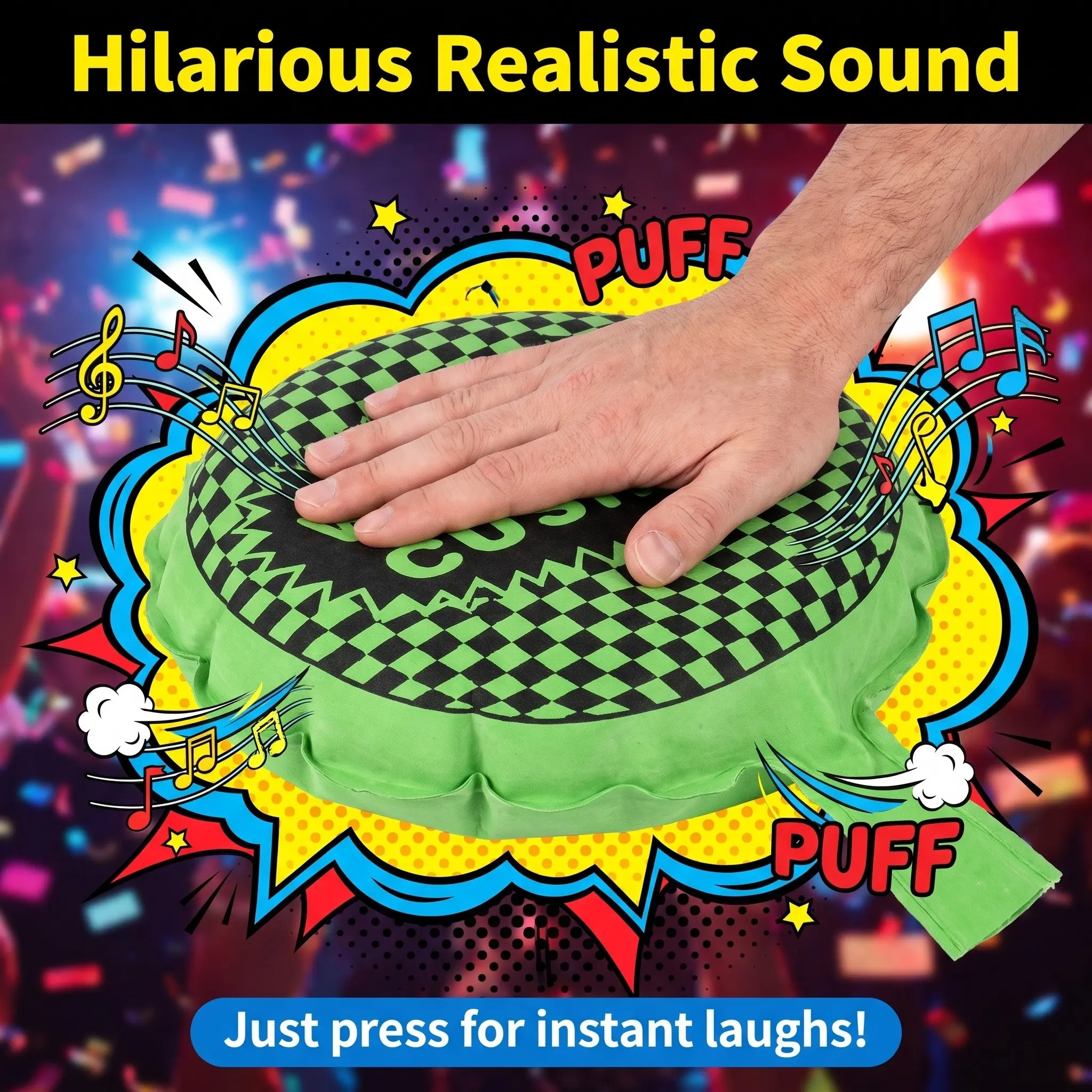 Creative Prank Sponge Fart Cushion, High-Realism Sound Fart Bag, April Fool's Surprise, Halloween Atmosphere, Stress Relief Toy