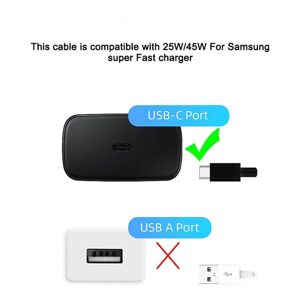 45W 5A USB Type C to Type C Fast Charging Cable, 1 Count PD 45W USB C Data Cable, Phone Accessories Compatible with Samsung Galaxy S20 S21 S22 S23 S24 Ultra Plus