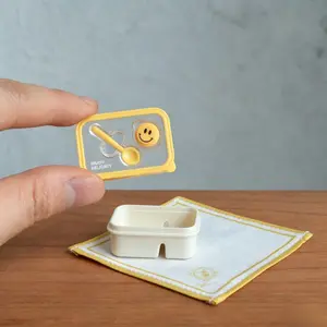 6Pcs Set Detachable 1:6 Scale Mini Dollhouse Picnic Lunch Box for Dollhouse Decor Christmas Easter New Year Gift