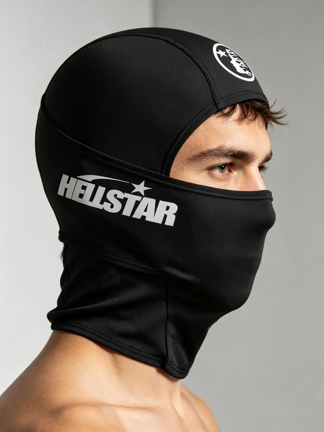 Four Seasons High Street Letter Printing Hot Stamping Breathable Mesh Flame Label Letter Star Printing Full Package Face Protection Cycling Men's and Women's Street Hip Hop Cold Fitted Hat