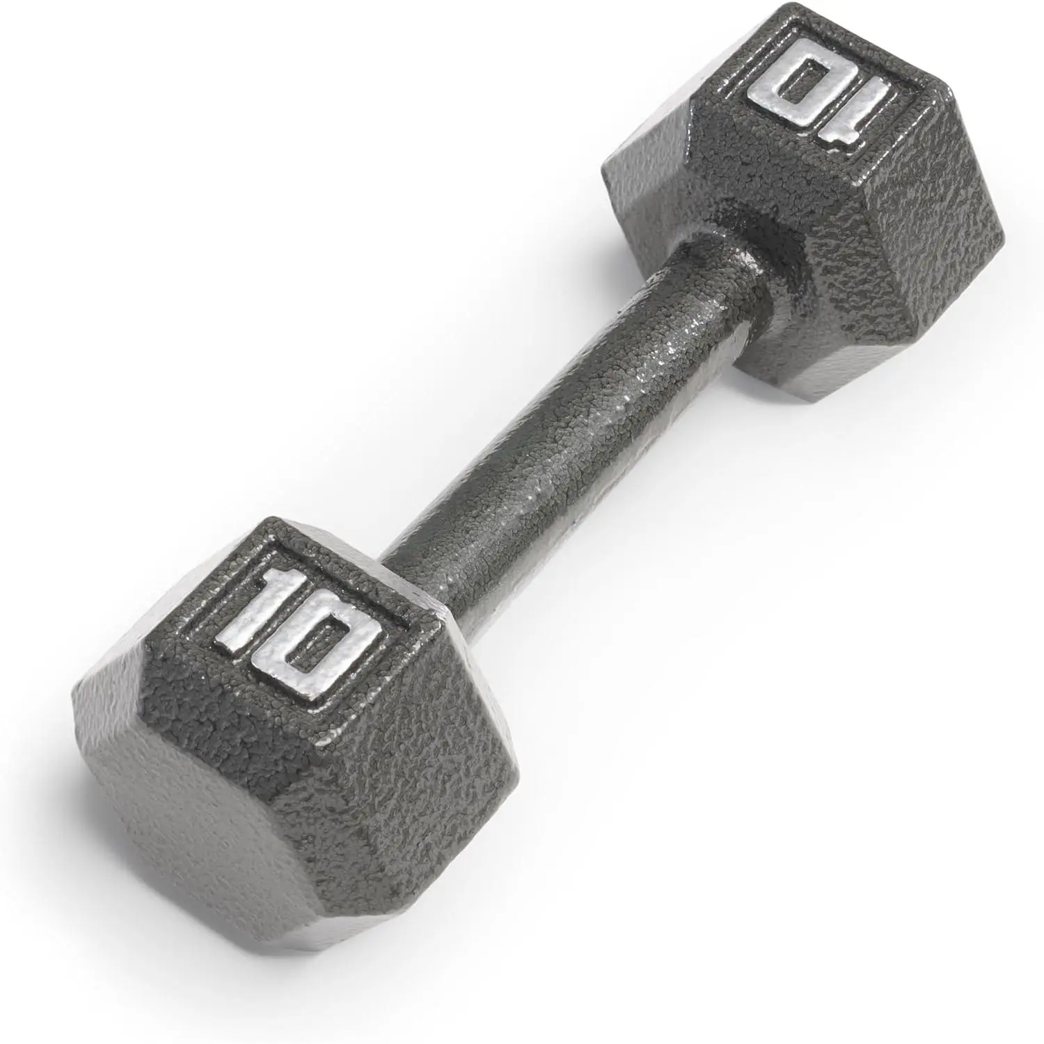 Cast Iron Hex Dumbbell 3-100lb Single Available AntiRoll Hexagonal Heads Enamel Coated Fitness Strength Training Equipment for Home Gym Commercial Use