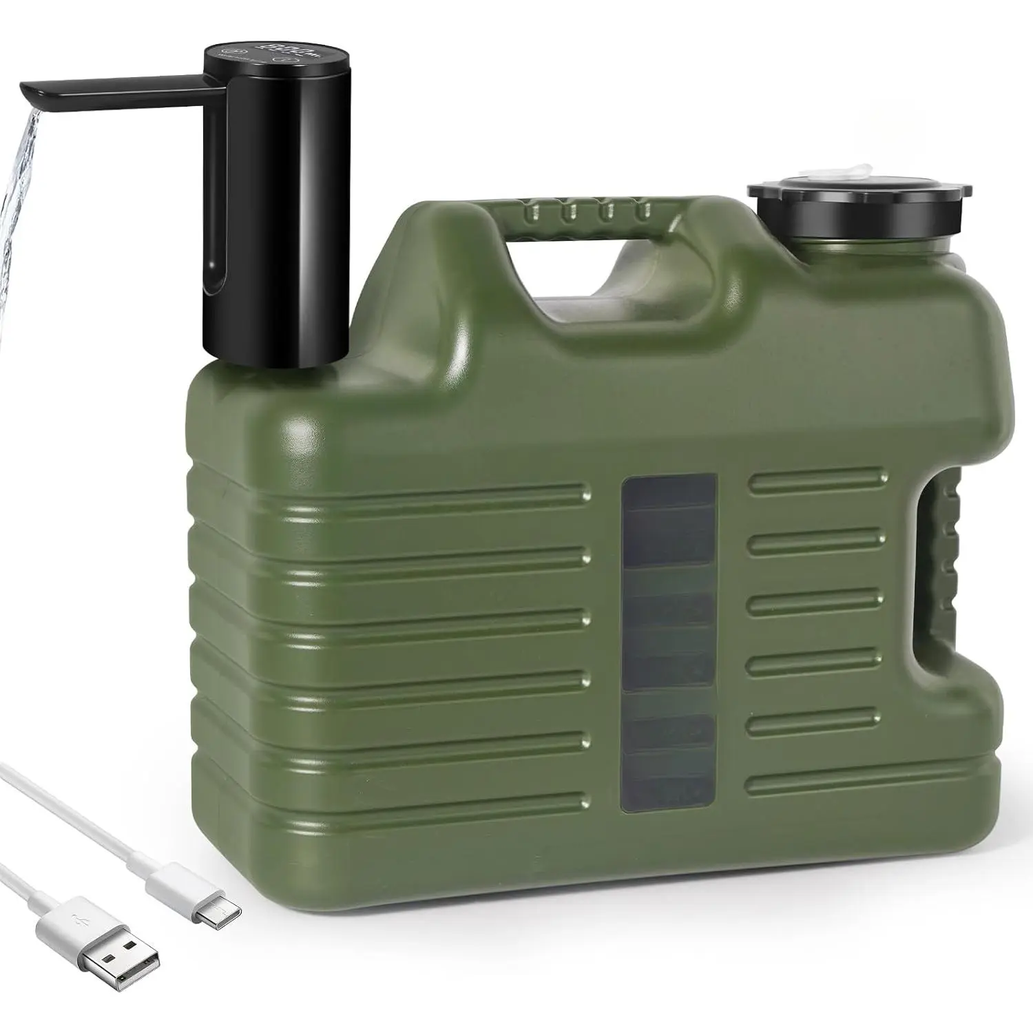 5 Gallon Water Jug with Electric Water Dispenser 2000mAh Automatic Type-C Rechargeable Water Pump BPA Free Camping Water Container Tank No Leakage